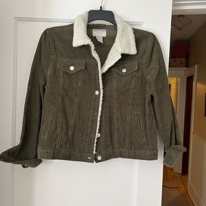 Corduroy Trucker Jacket with Sherpa
